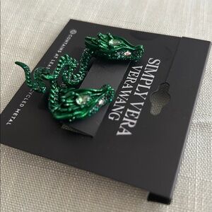 Simply Vera Wang Green Ear Floaters Earrings Green Dragon NWT